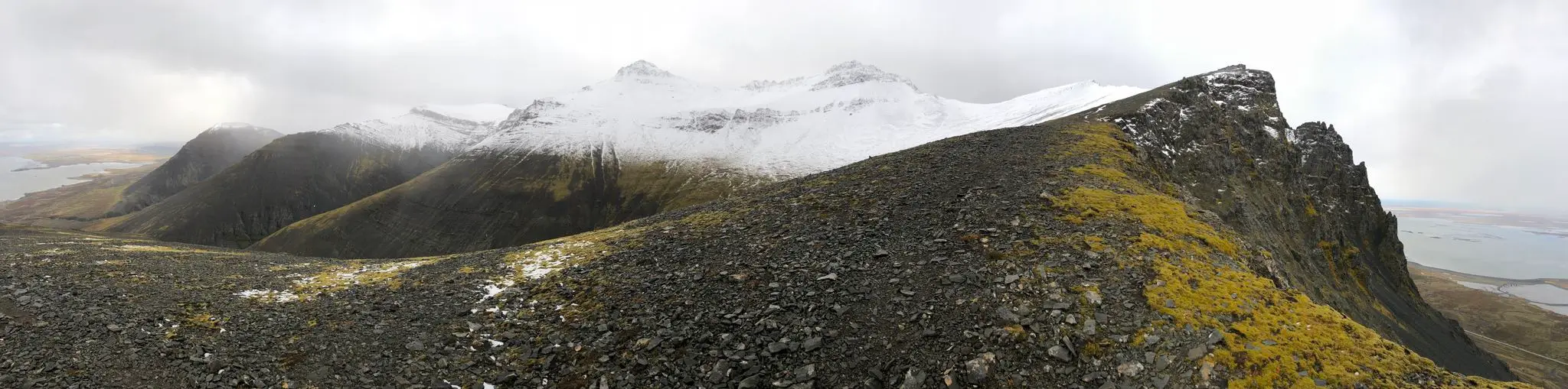 Hafnarfjall massif from the trail