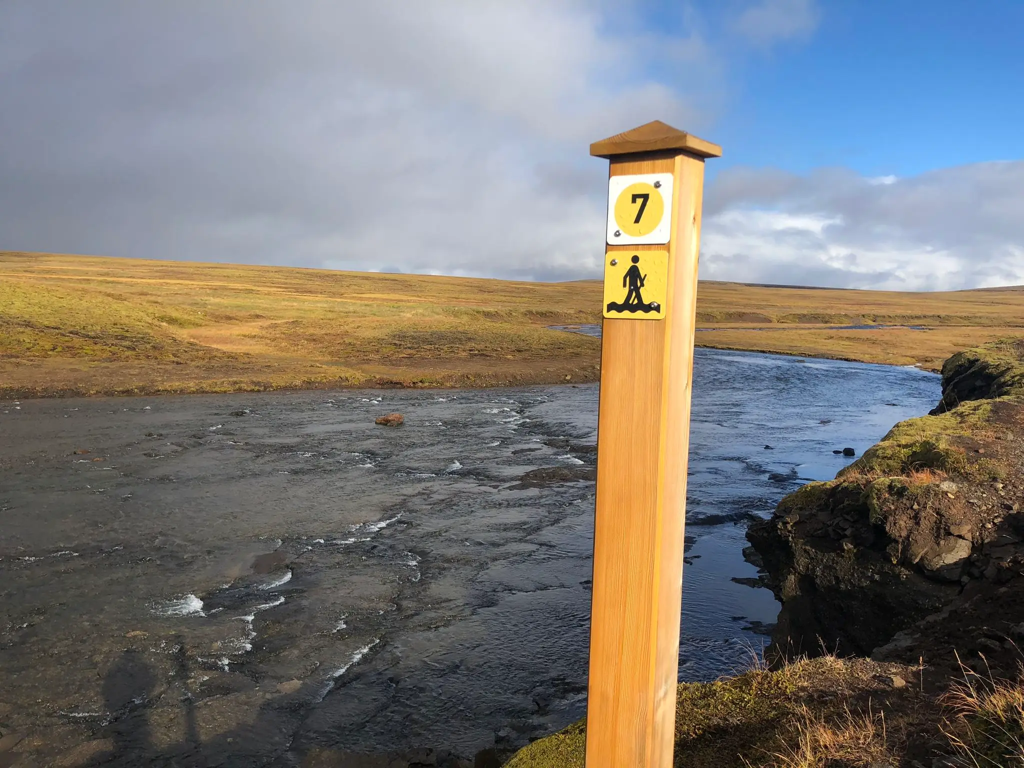 Alternate river crossing upstream from Glymur