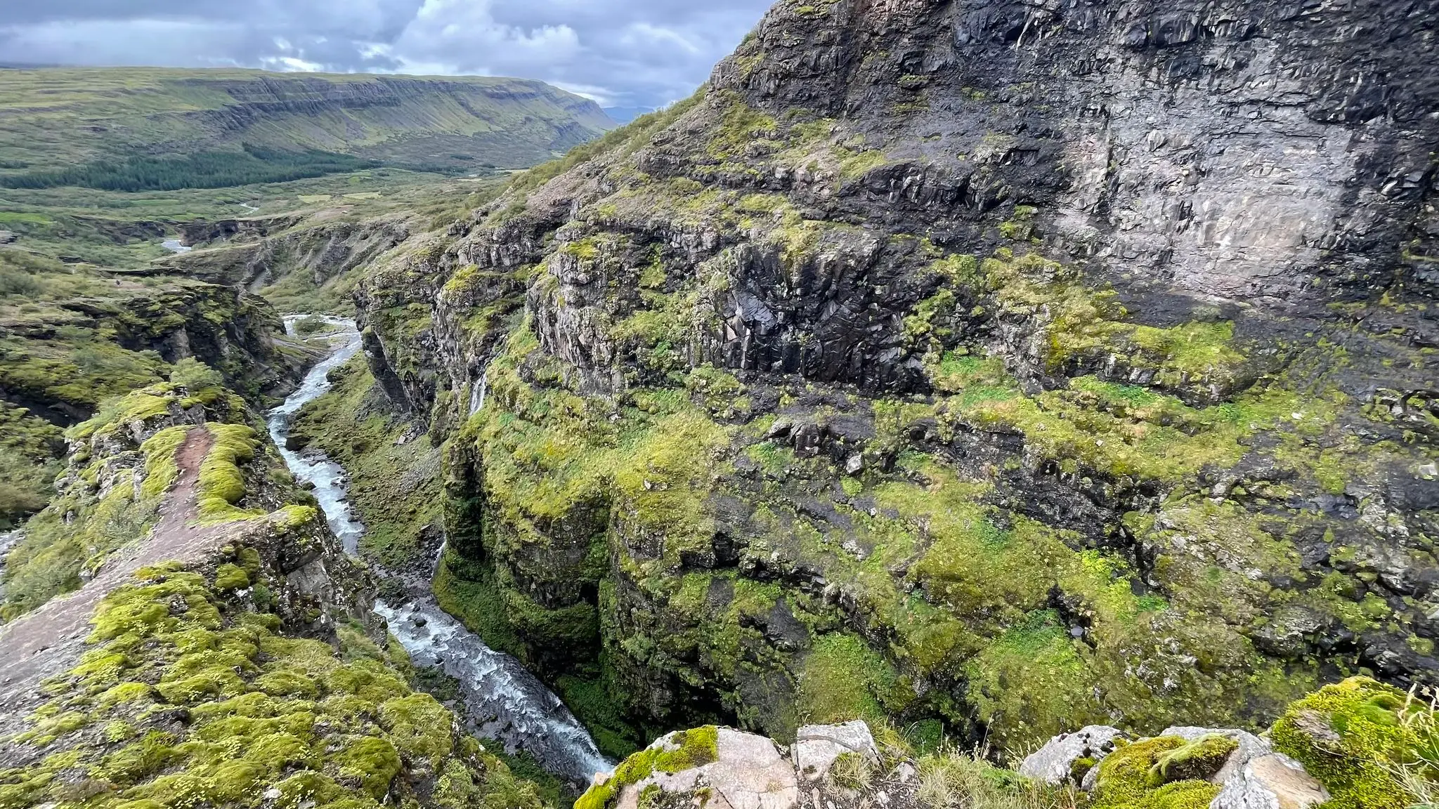 Looking south over the Botnsá canyon