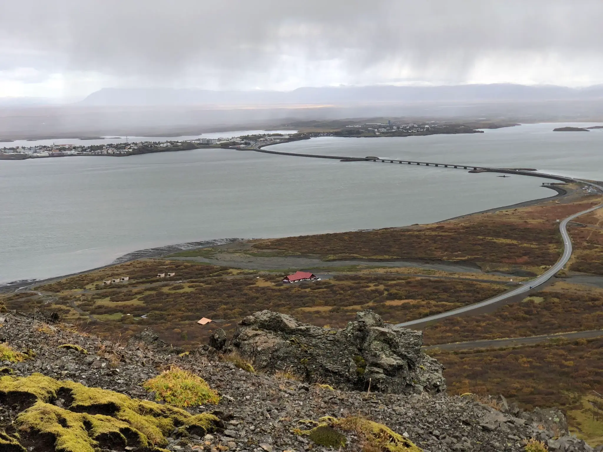View towards Borgarnes from Steini