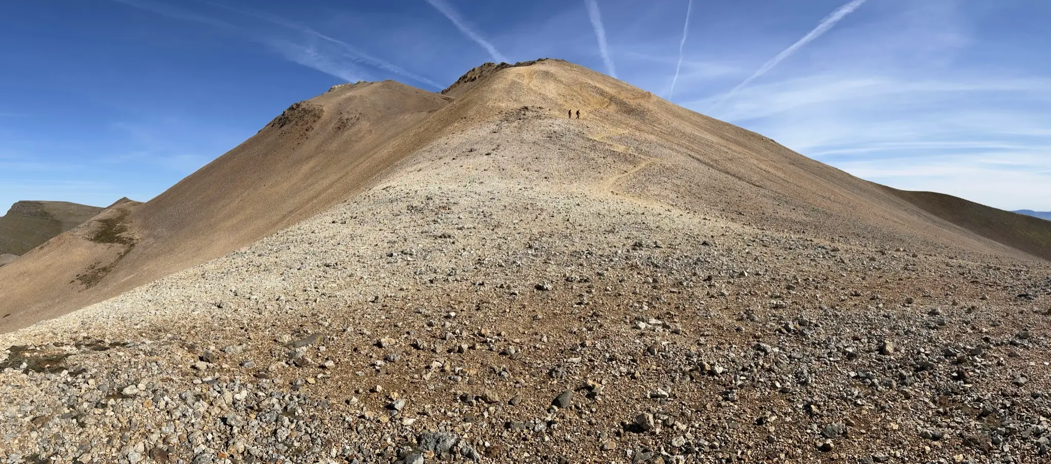 Looking towards the easternmost peak from the saddle