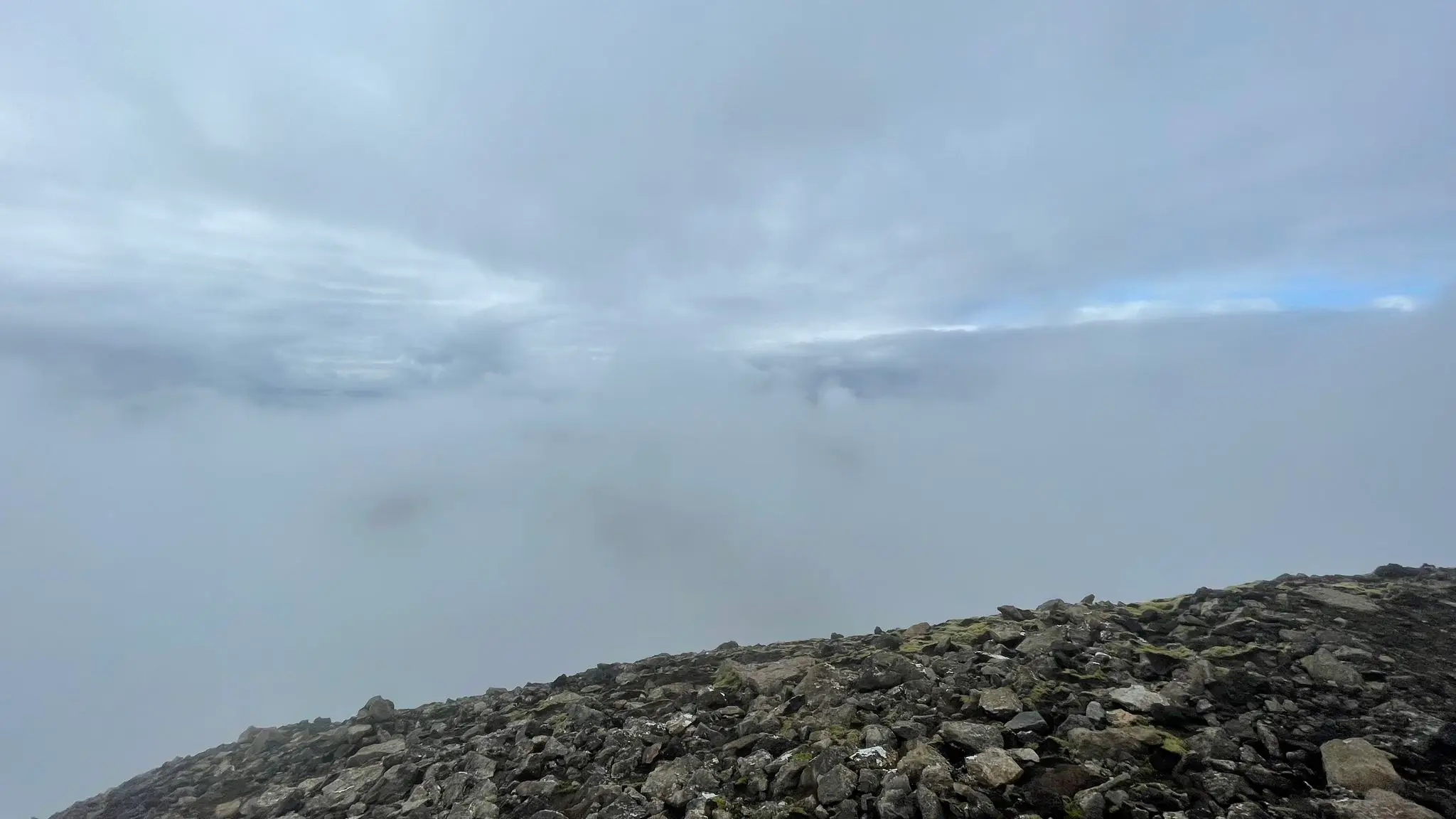 Above the clouds on the top plateau