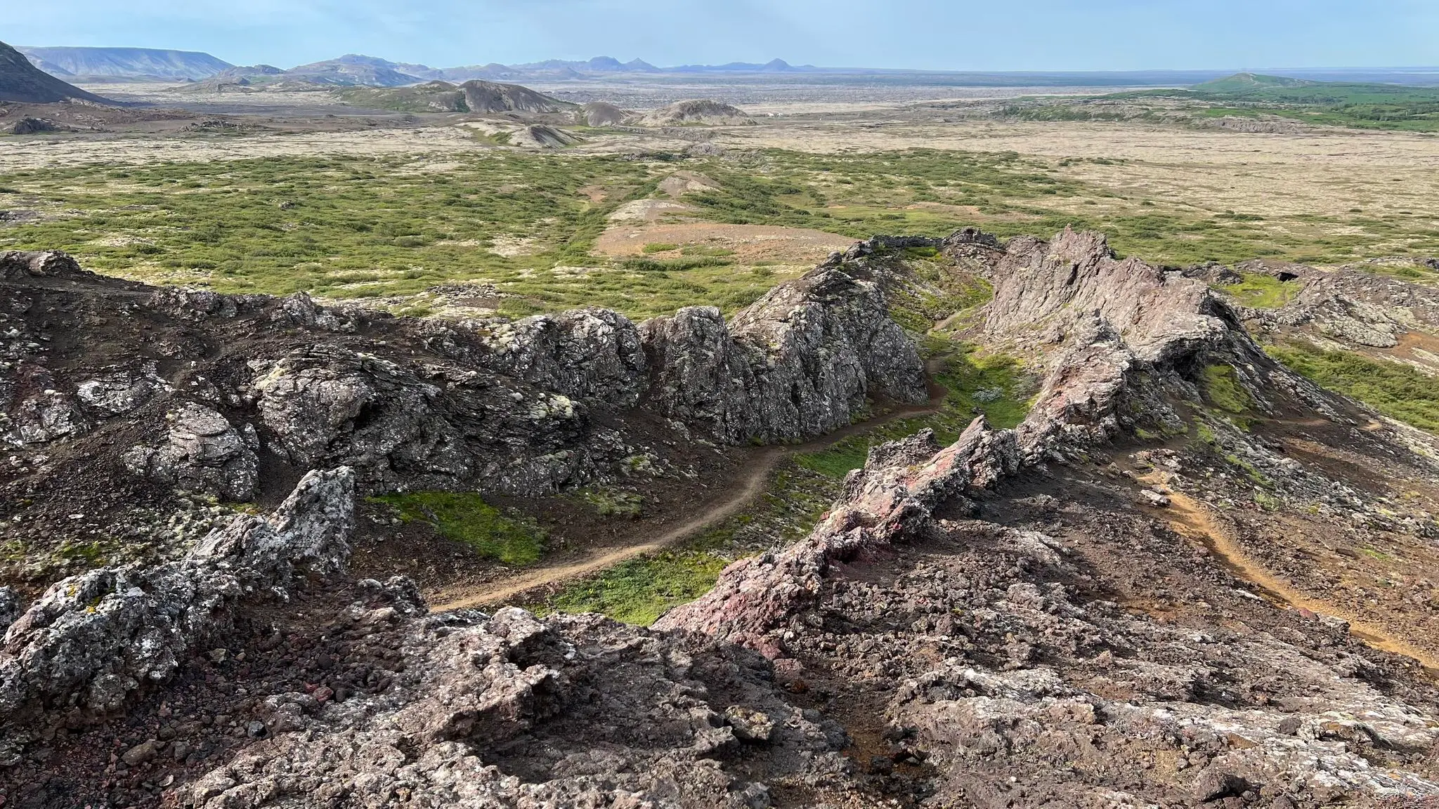 Looking back at the lava tunnel