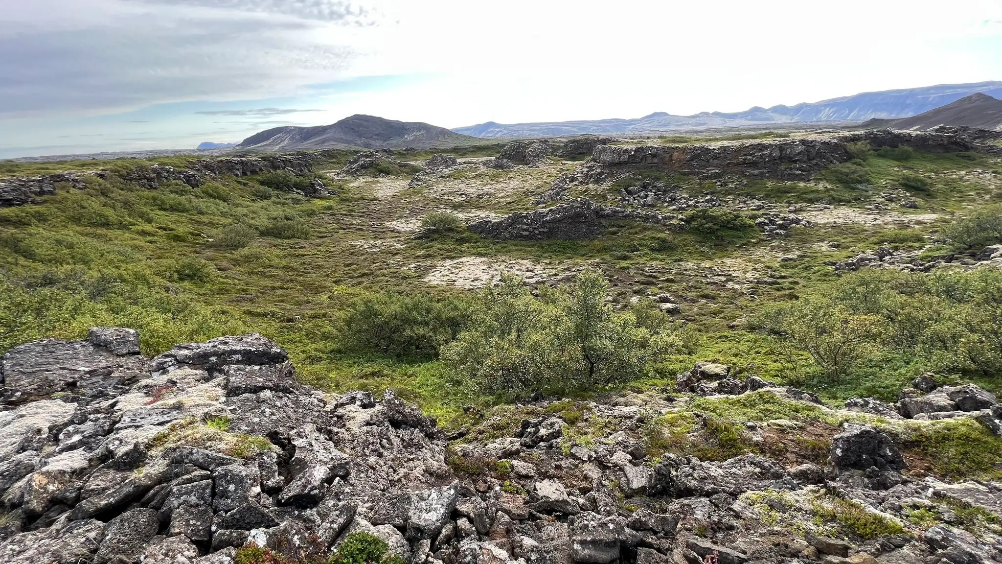 Lava channel on the way to Helgafell