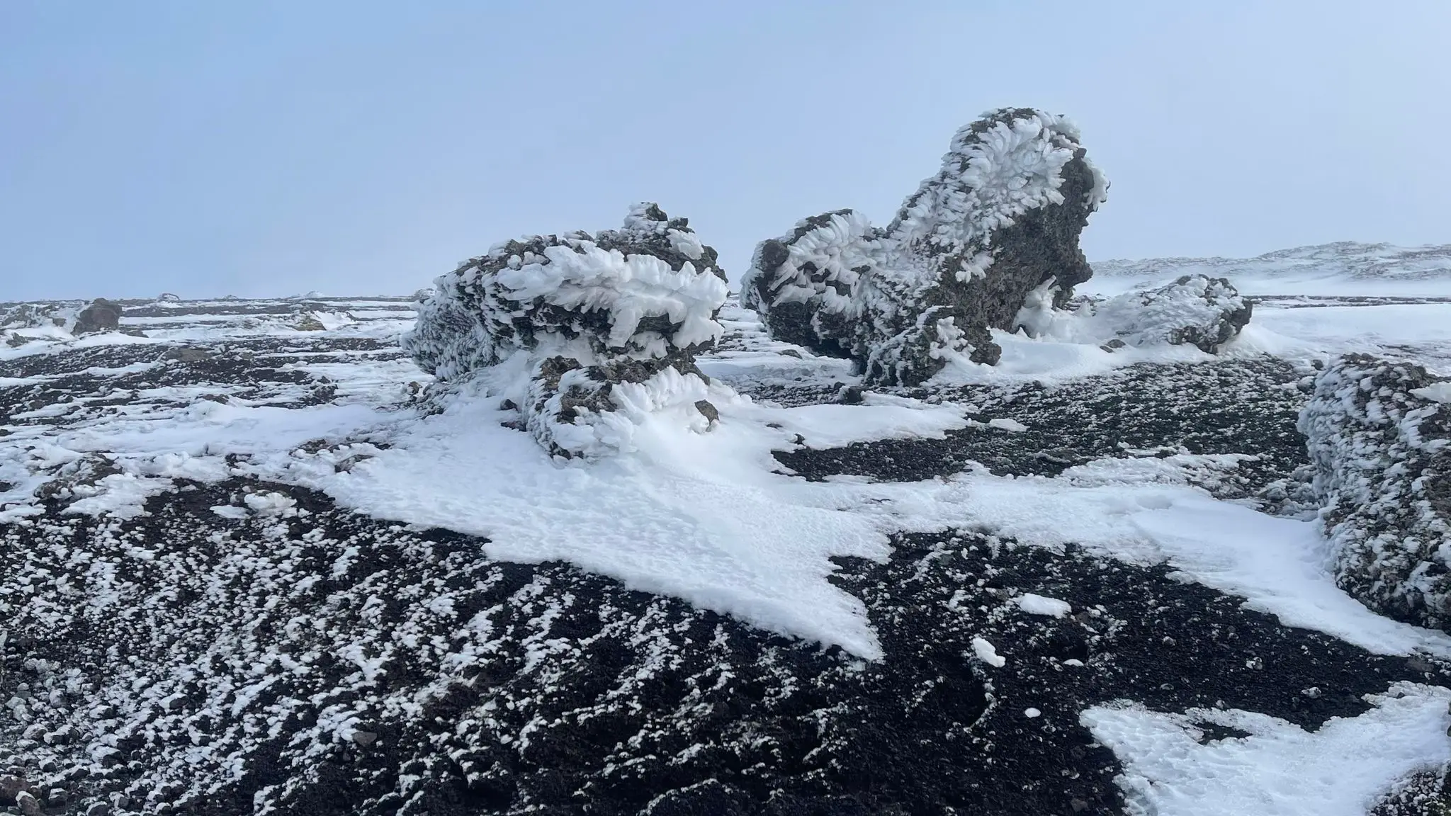 Rocky formations at the top