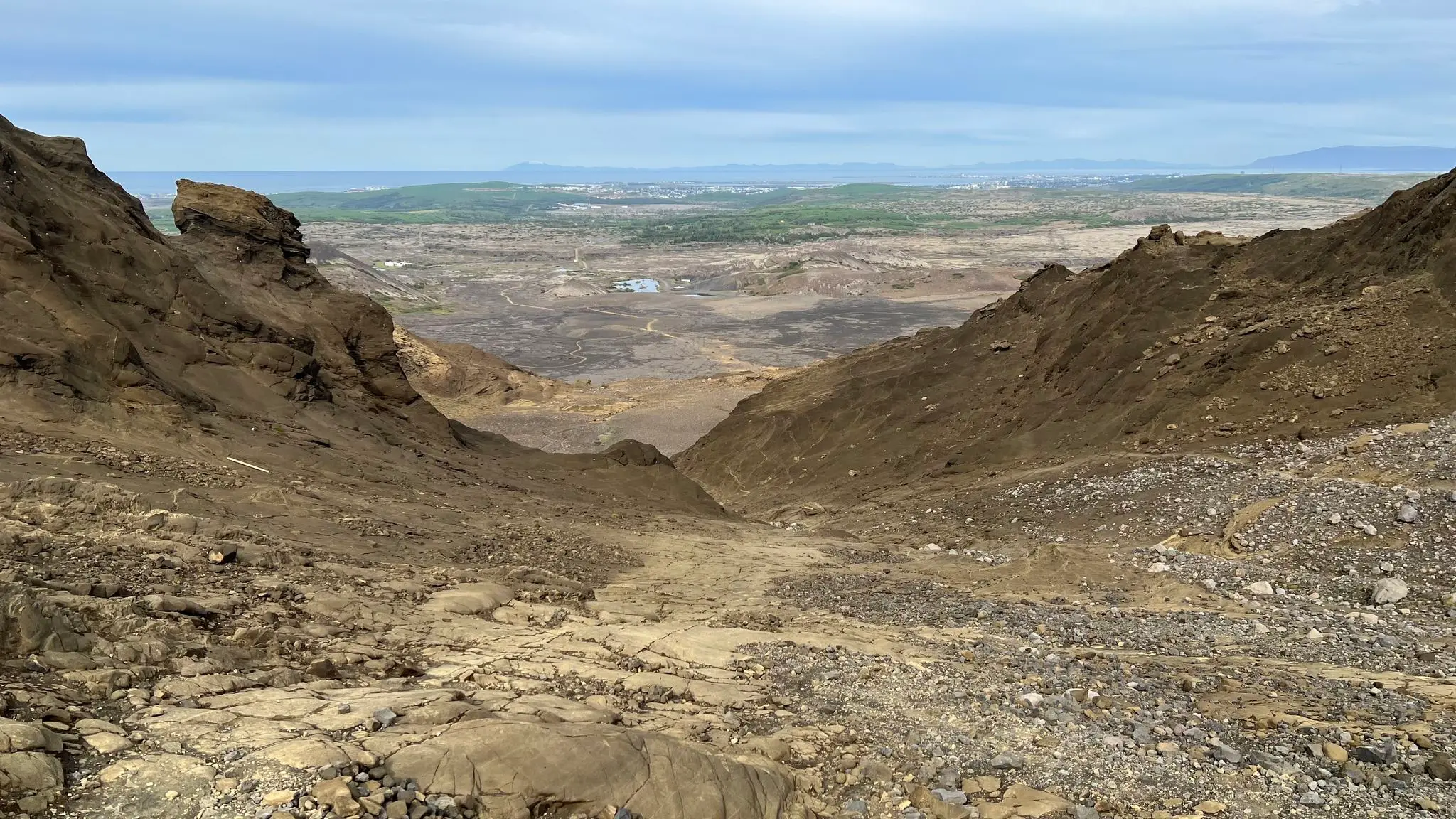Looking back at the ascent path